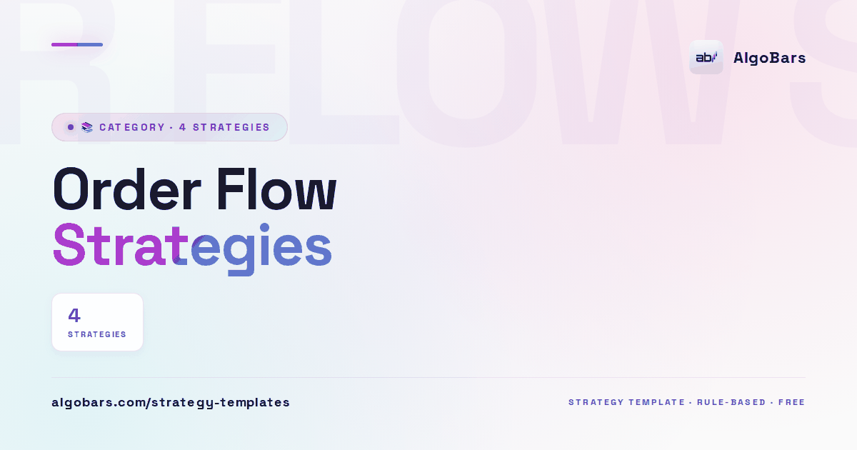 Order Flow Strategies | 4 Trading Strategies · AlgoBars